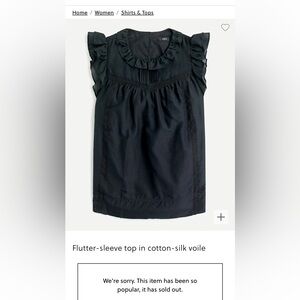 Cotton/silk blend, J. Crew, black blouse